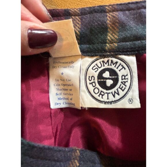 Summit Sportswear Plaid A Line Midi Pleated Skirt Waist 25" - Picture 4 of 12